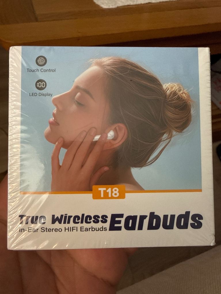 T18 True Wireless Earbuds – New in Box