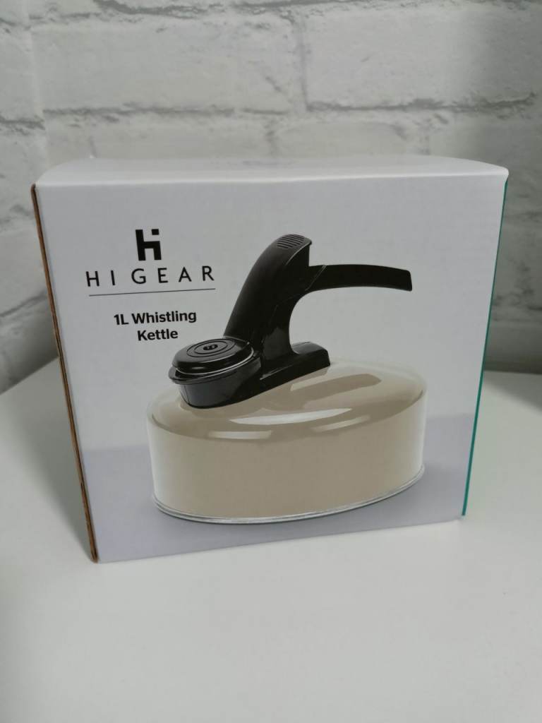 New Hi Gear 1L Camping Whistling Kettle - Cream