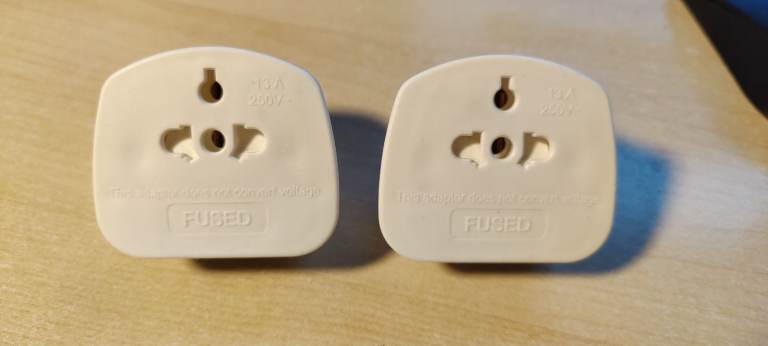 EU to UK adapters 13A