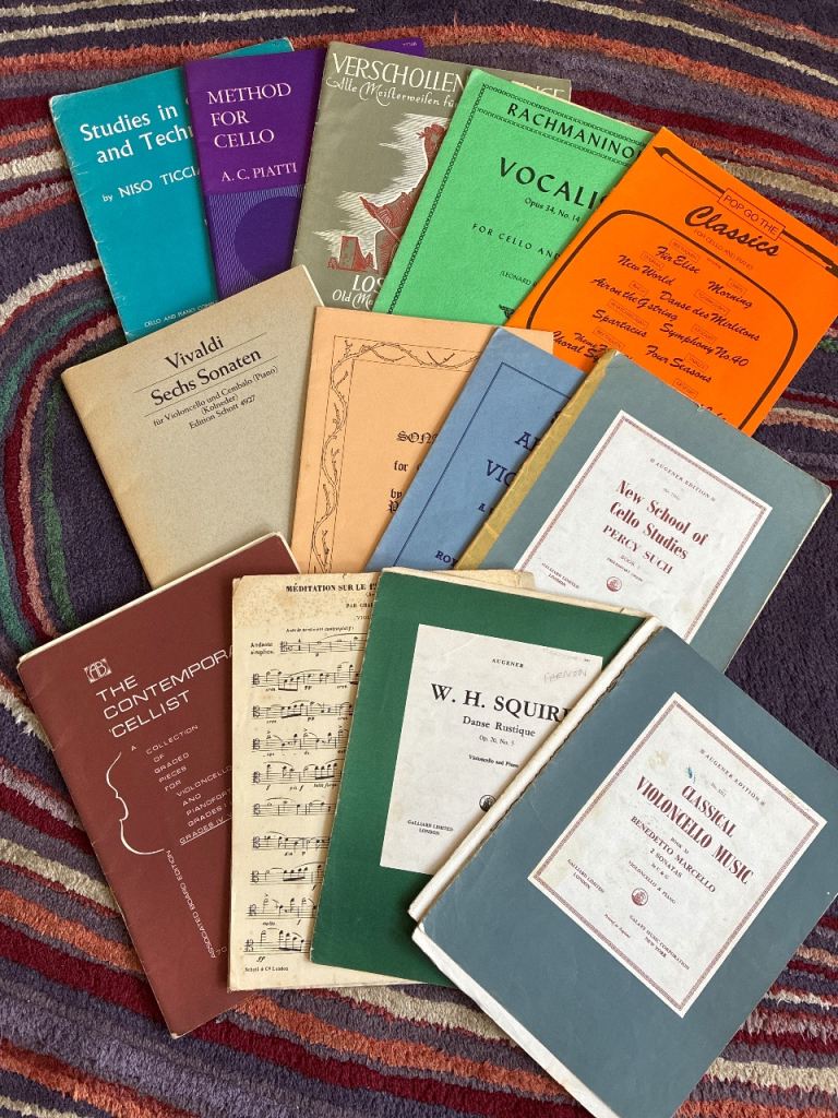 Cello and piano accompaniment bundle of sheet music
