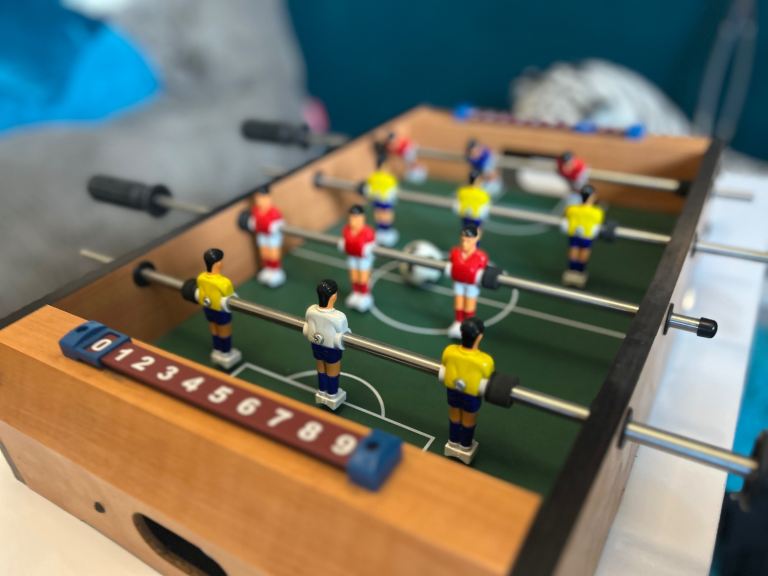 image for Old school Mini Tabletop Foozball Game Set Portable Indoor Soccer 