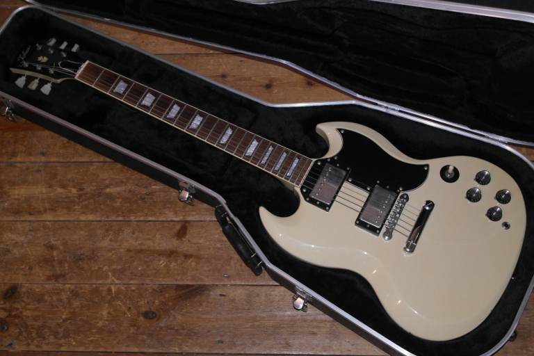 1985 Tokai SG Standard 60s reissue TSG 60 made in Japan Polaris white with Gator hard case