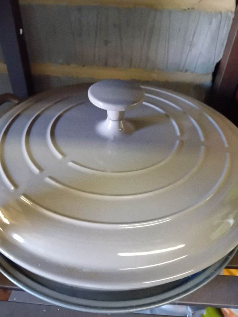 Enameled Cast Iron Shallow Casserole / Braiser