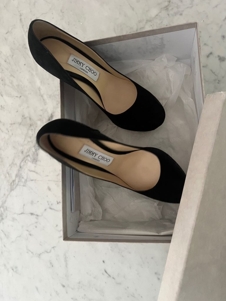 Jimmy Choo suede stiletto heels size 37 (4 UK) 