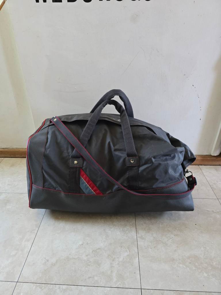 Vintage Samsonite Roll Top Duffle Bag Overnight Weekend Red/grey