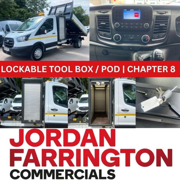 2022 22 reg FORD TRANSIT 350 2.0 RWD UTILITY SPEC TOOL-POD TIPPER **TWIN WHEEL**