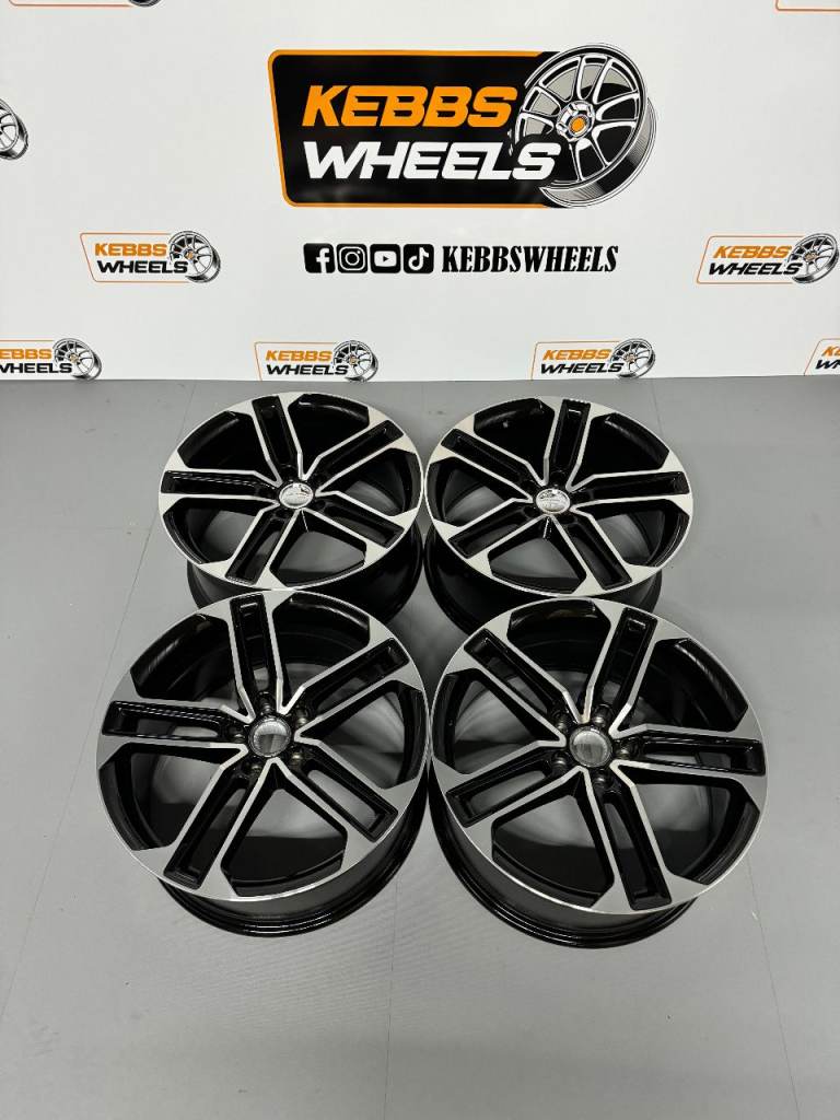 19" AUDI 5 DOUBLE SPOKE STYLE ALLOY WHEELS A4 A5 A6 A7 A8 S4 S5 S6 Q3 Q5 VW GOLF R GTI TT A3