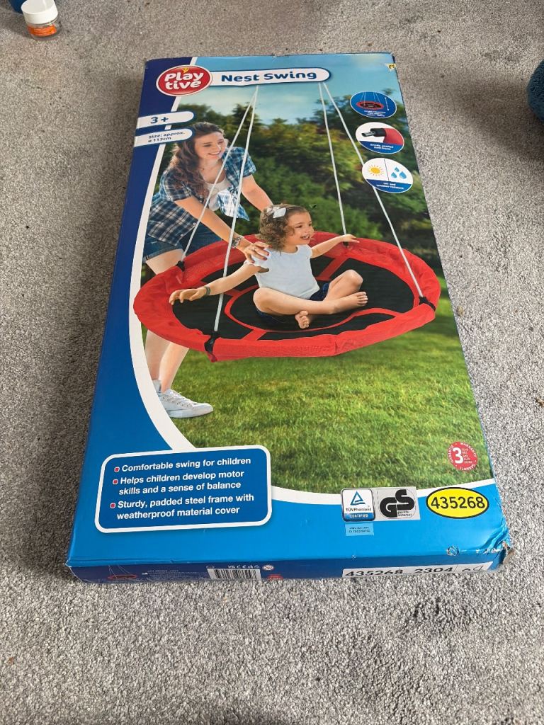 Two outdoor nest swings