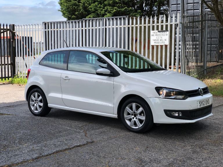 Excellent Condition 2012 White Volkswagen Polo 1.2 Match, Full Service History, HPI clear 