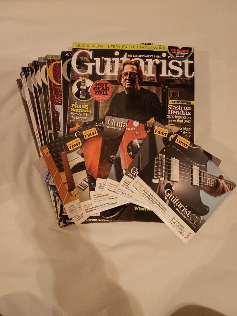 Guitar magazines,  cds