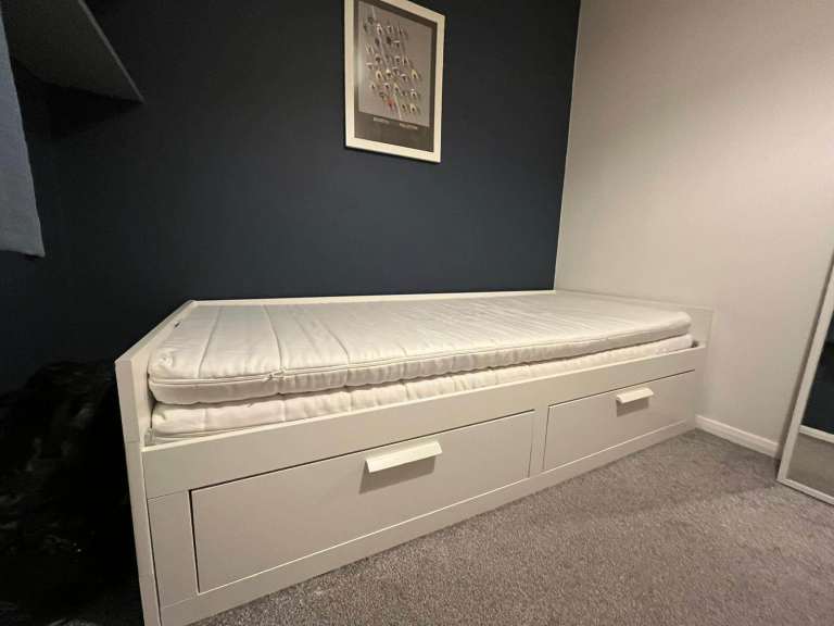 Single underbed with Storage / Pull-Out Trundle Bed – IKEA SLÄKT - White