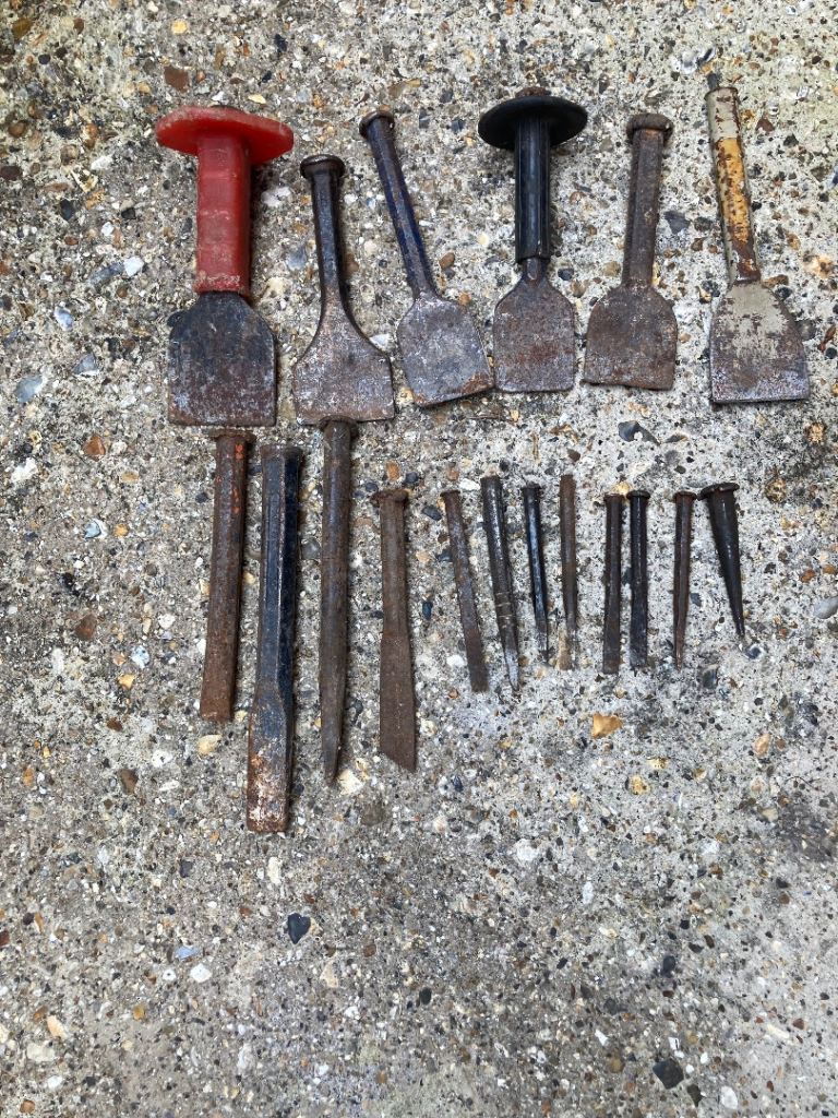 job lot of bolsters and chisels