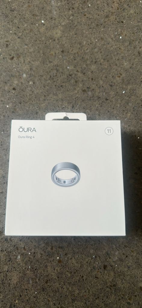 Oura ring brushed silver size 11 