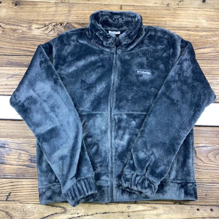 Columbia Teddy Fleece Jacket Charcoal Women’s M Very Good