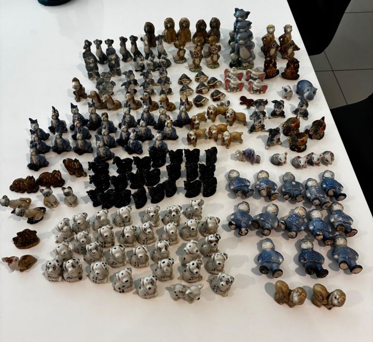 Job Lot of 177 Wade Whimsies Ceramic Miniature Figurines - damaged for repair