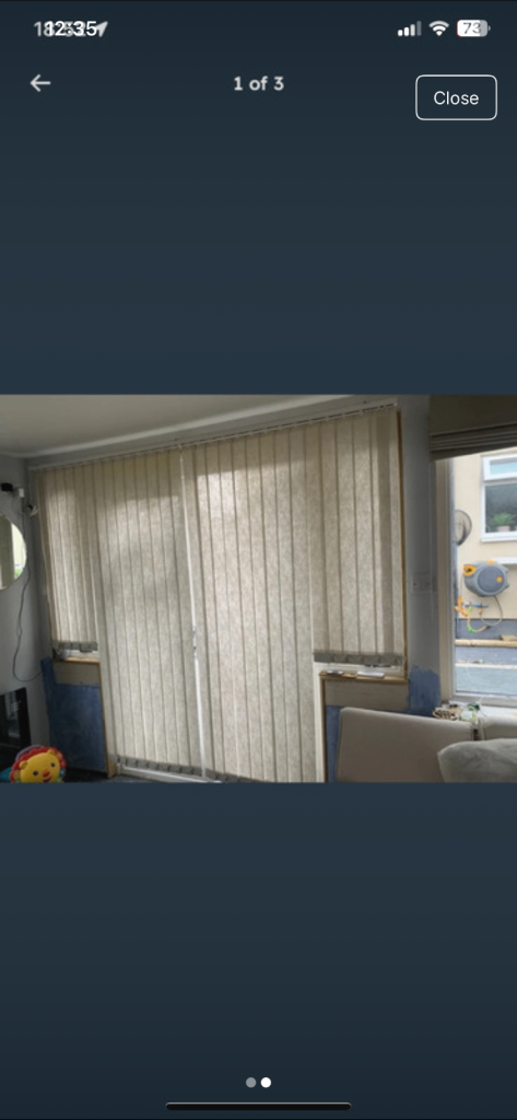 Vertical blinds and track