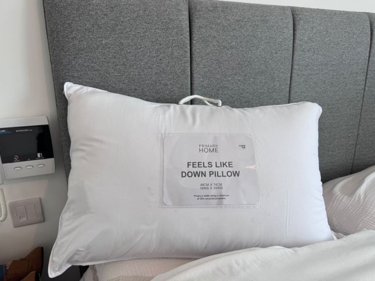 New Primark Home Feels Like Down Pillow 50x74cm
