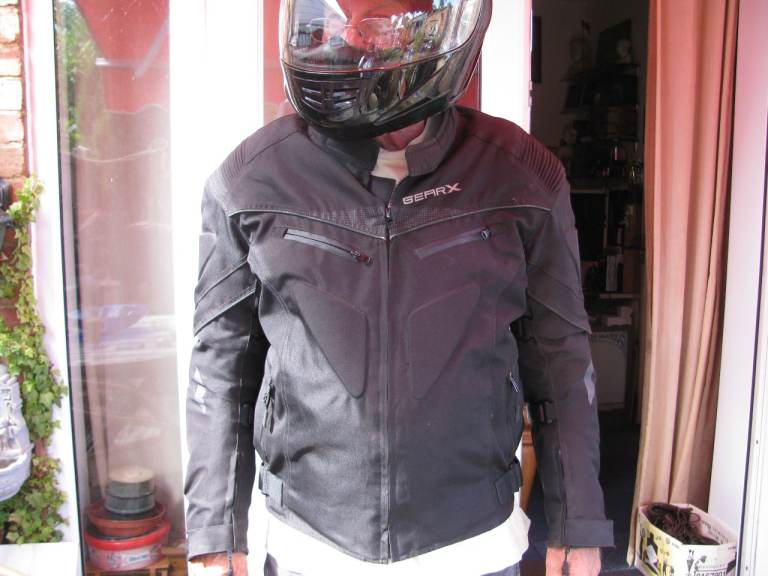 Textile armoured motorcycle jacket