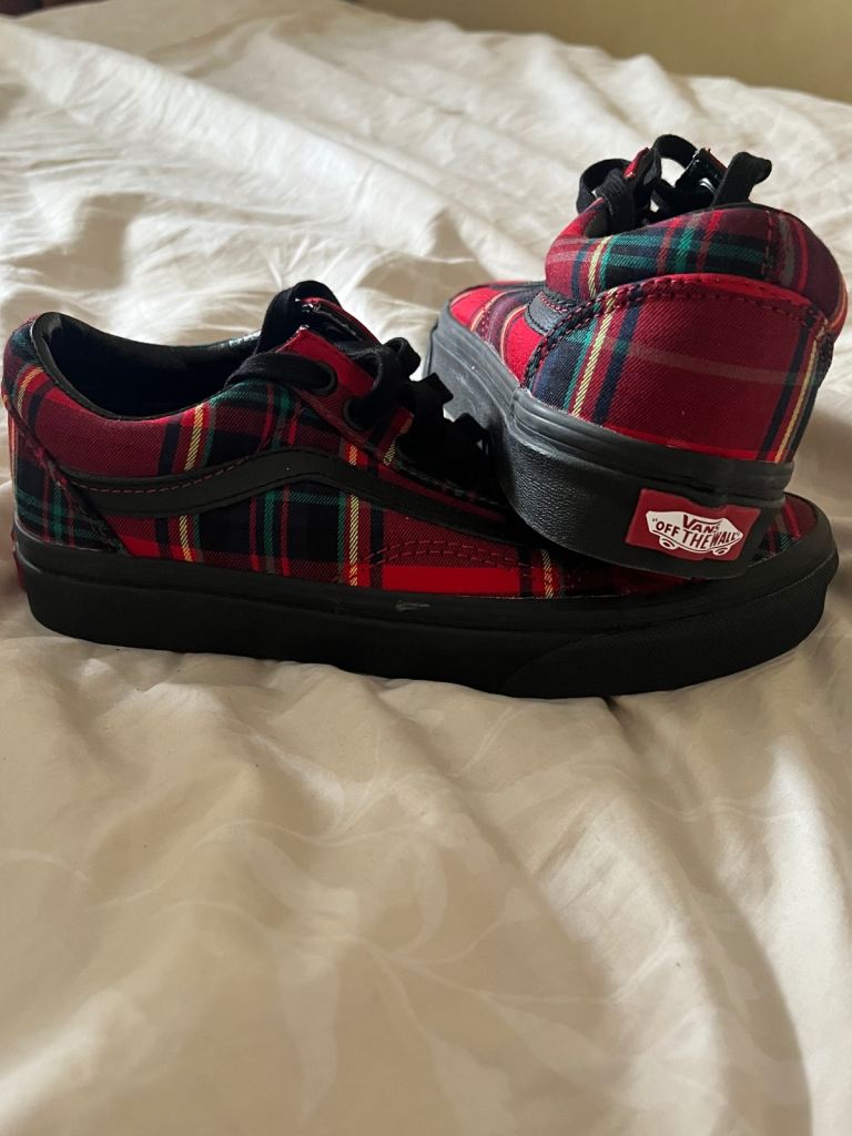 Vintage plaid tartan vans