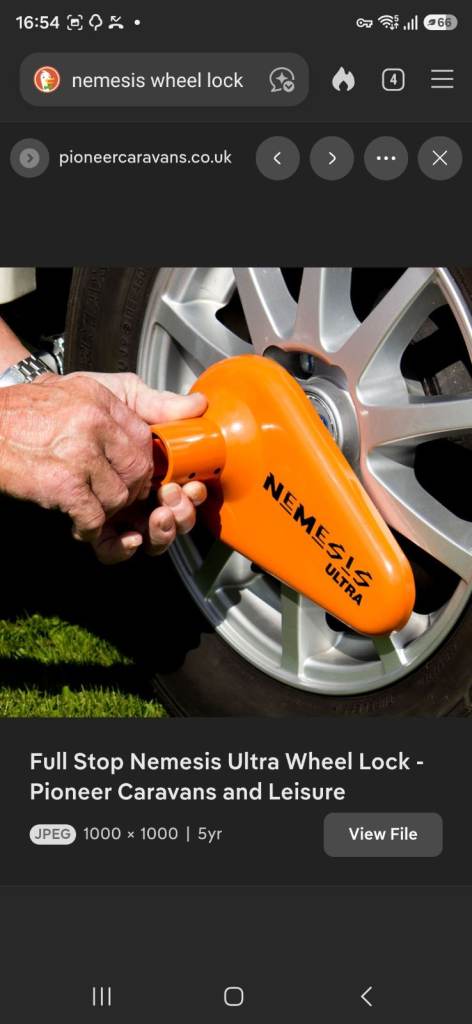 Nemesis Ultra Wheel Lock Caravan/Trailer 
