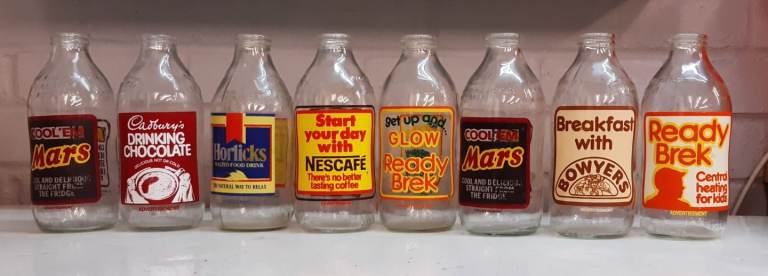 23 Retro Unigate Advertising Milk Bottles