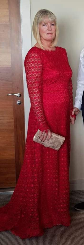 Stunning Red Lace Wedding Dress – Elegant Occasion Wear