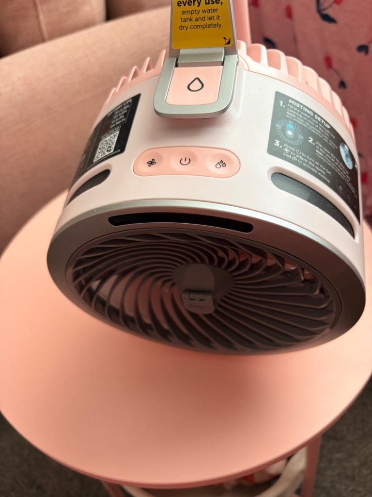 Shark Portable Misting Fan – Pink, Good Condition