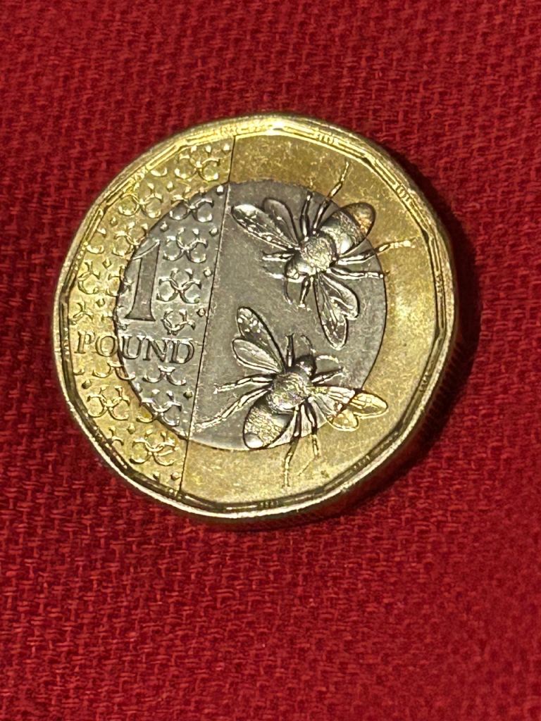 King Charles III 1 Pound Coin – Rare 2025 Bee Design