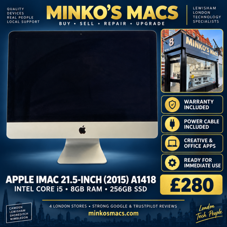 Apple iMac 21.5in 2015 A1418 i5 8GB 256GB SSD Computer Warranty