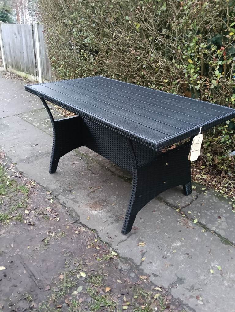 Black rattan garden table feel free to contact me 