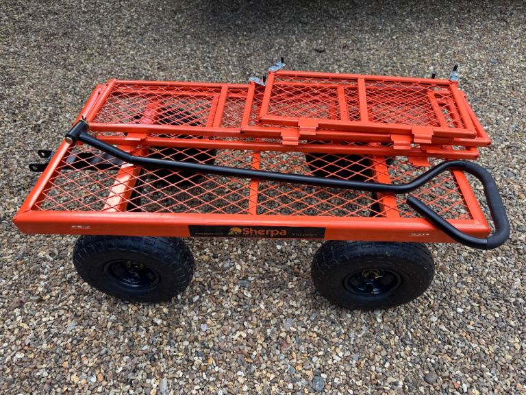 Sherpa heavy duty garden folding pull trolley cart truck 