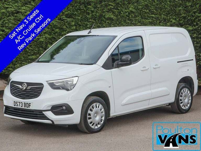 2023 Vauxhall Combo 2300 PRO 1.5 TURBO D 100BHP L1 SWB VAN, 3 Seats, Sat Nav, Rev Cam, Air Con, S...