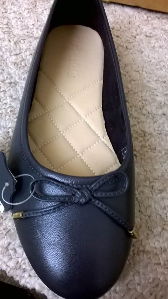 JD WILLIAMS Talia Leather Ballerina Shoes Extra Wide Fit Talia Leather Ballerina NEW RRP £40