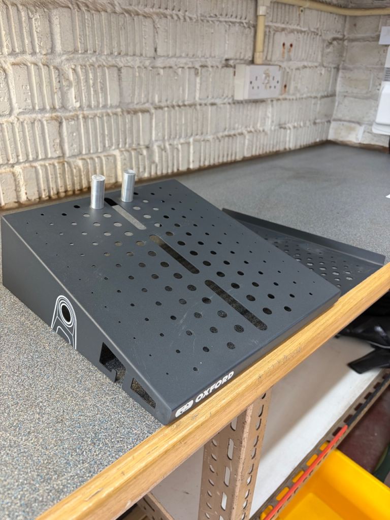 Oxford motorcycle helmet rack/shelf