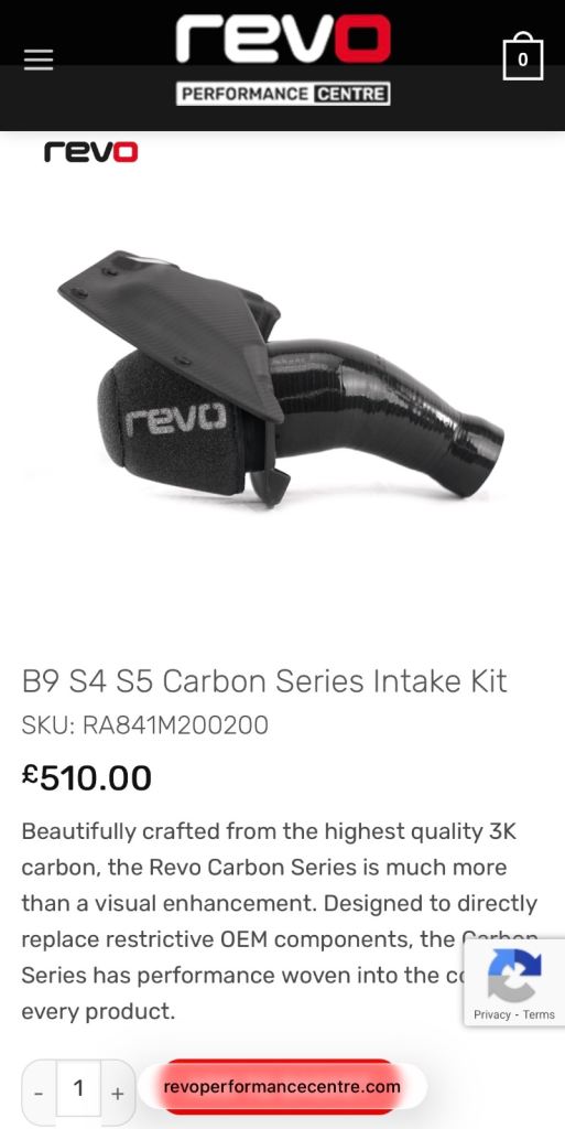Audi S4/S5 B9 REVO Carbon Induction Kit