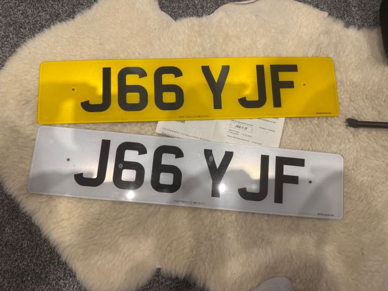 J66 YJF private cherished personal personalised registration plate number 