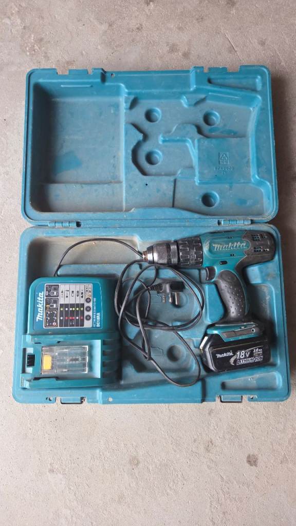 Makita drill and battery used condition 