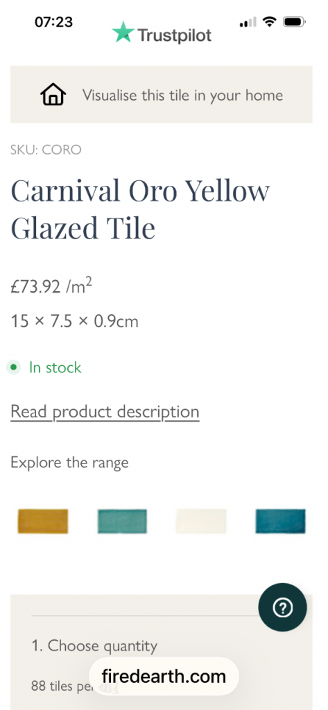 Fired Earth Rectangular Tiles (61 tiles)