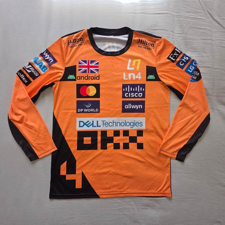Lando Norris LN4 McLaren F1 Driver Race-suite Style Long-sleeved T-shirt - Size S/M