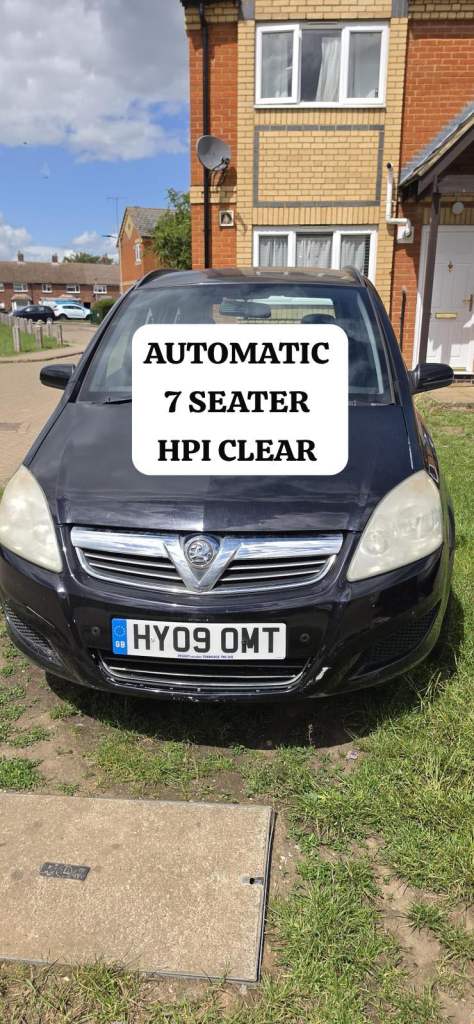 Automatic Vauxhall Zafira 7 Seater Family Car