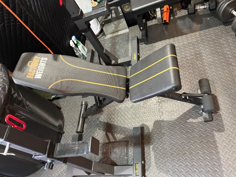 FACTORY WEIGHTS Adjustable Weight Bench & Rack – Good Condition