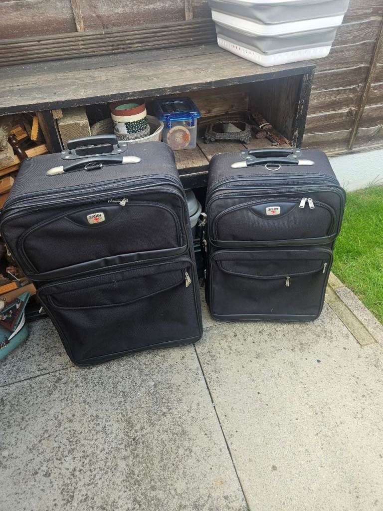 Antler Soft Shell Suitcases Large & Medium Trolley Cases VGC