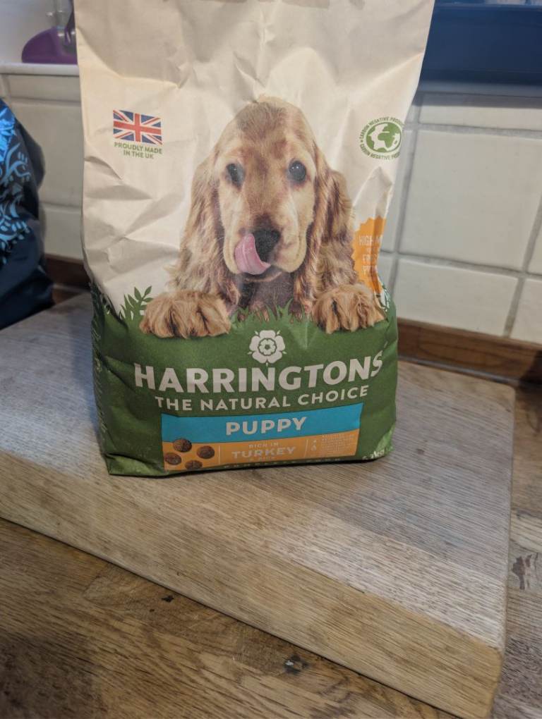 Free puppy kibble Harrington's 