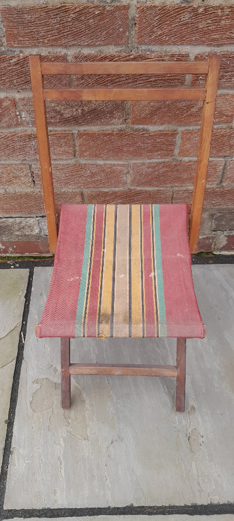 Vintage retro children's deck chair