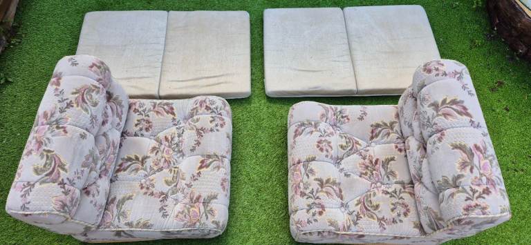 Dinette and bunk bed cushions for camper caravan motorhome boat, set of 6 - top and bottom.