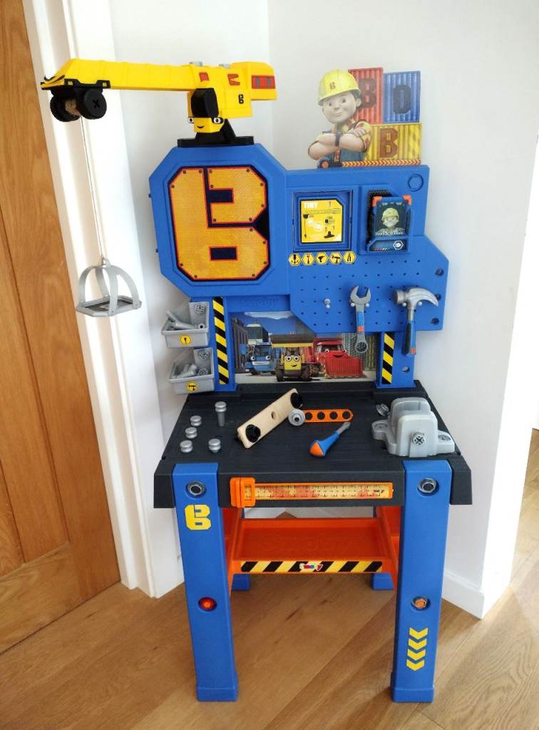 Smoby Bob the Builder Bricolo Center Workbench with Crane 3 Year Old & Above