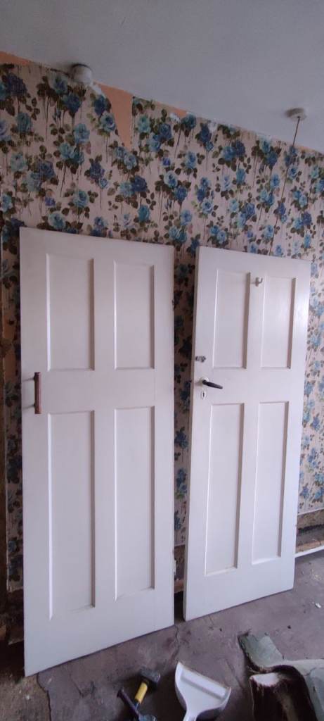 Solid wood original white panelled  panel door