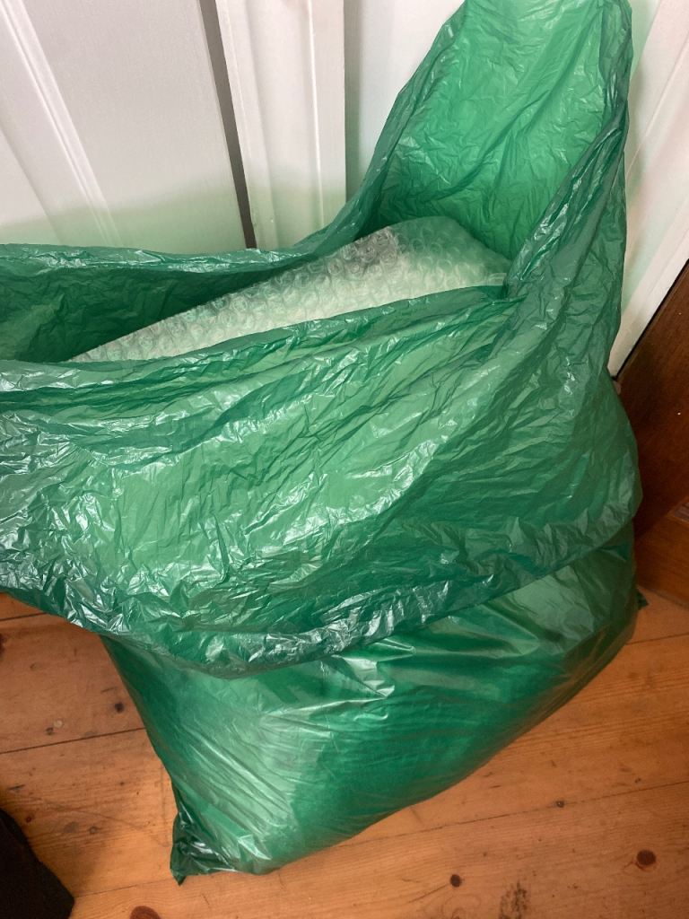 Large bag of bubble wrap, some suit covers