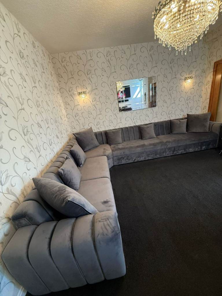 Premium Velvet Corner Sofa For Sale