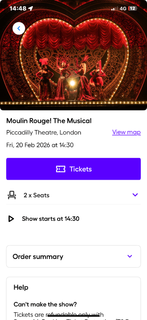 Moulin rouge tickets 